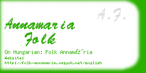 annamaria folk business card